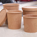 Disposable Paper Container Kraft Paper Salad Bowl